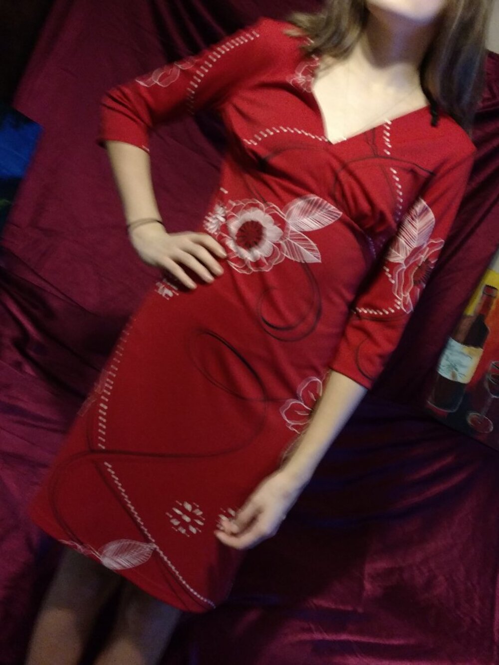 Rag Red Vintage Midi Dress Small